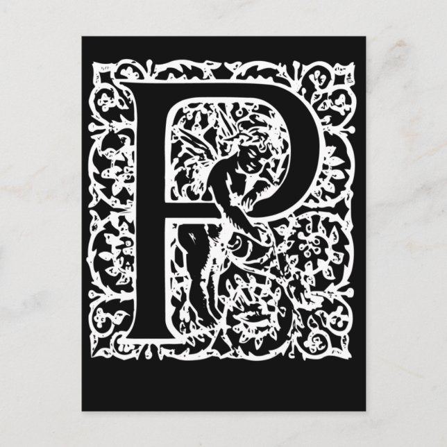 Cartes de monogramme noir et blanc (Devant)