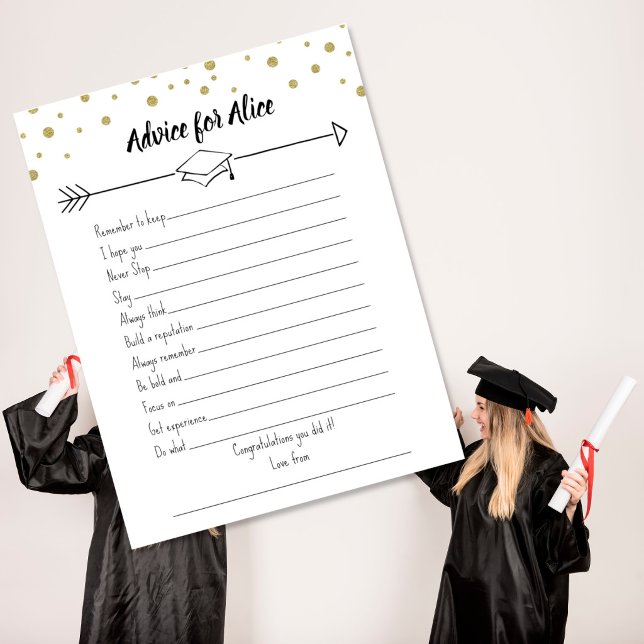 Cartes de mots de sagesse pour diplômé (Créateur téléchargé)