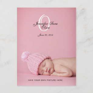 Cartes de naissance de nouveau-née fille