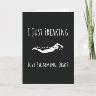 Cartes de natation amusantes Équipe de natation Na