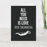 Cartes de natation mignonnes Sport Nageur moderne