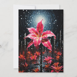 Cartes de Noël Abstraites à fleurs de Poinsettia