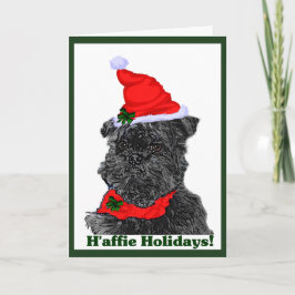 Cartes de Noël Affenpinscher Personnalisées