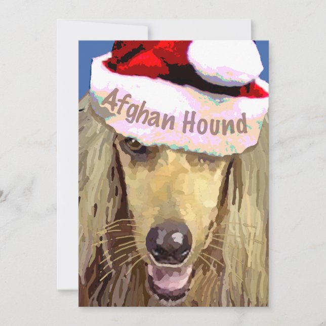Cartes de Noël Afghan Hound 10 pk (Devant)