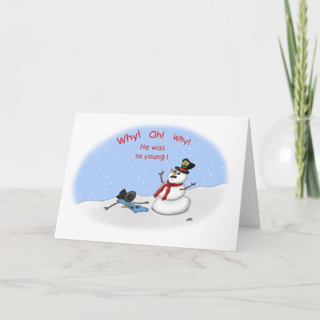 Cartes de Noël amusantes : Fondu (Devant)