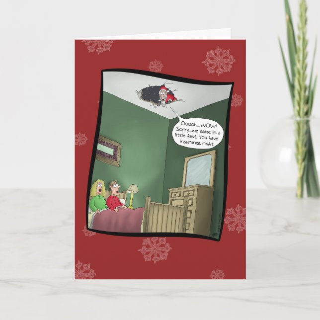 Cartes de Noël amusantes : L'accident (Devant)