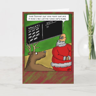 Cartes de Noël amusantes : Naughty et Nice