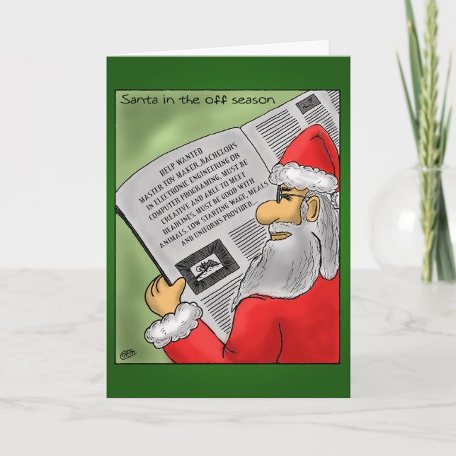 Cartes de Noël amusantes : Père Noël de la saison (Devant)