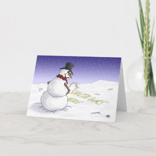 Cartes de Noël amusantes : père Noël était là