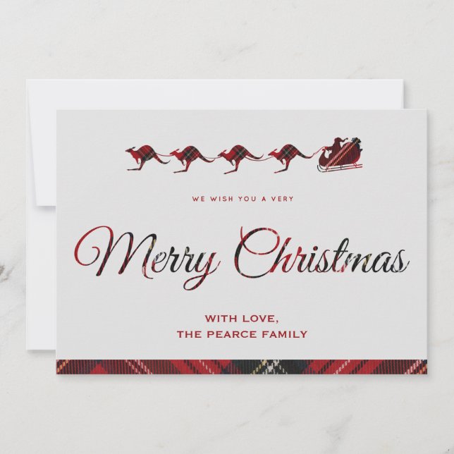 Cartes de Noël Australie Joyeux Noël Père Noël (Devant)