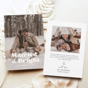 Cartes de Noël avec Première Photo de Couples Mari