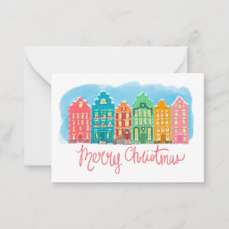 Cartes de Noël avec un quartier joliment coloré