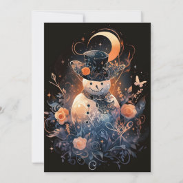 Cartes de Noël Blue and Orange Snowman