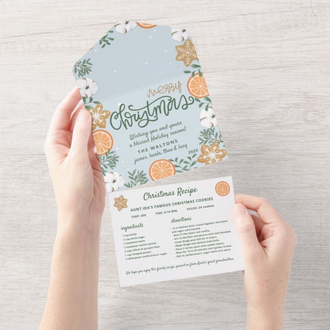Cartes de Noël Charme Sud Partage de recettes (Déchirure)