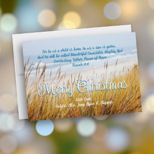Cartes de Noël chrétiennes Ocean Beach Dunes