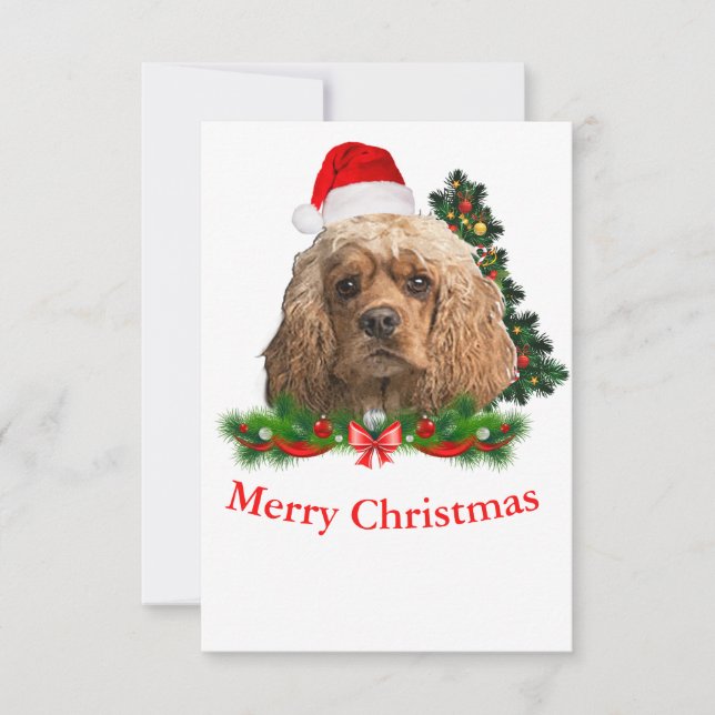 Cartes de Noël Cocker spaniel (Devant)