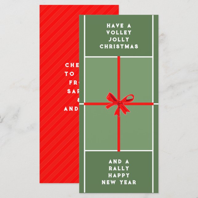 Cartes de Noël Creative Tennis (Devant / Derrière)