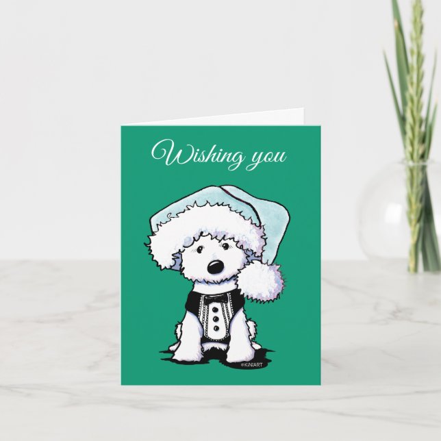 Cartes de Noël de chien Westie Formal KiniArt (Devant)