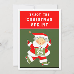 Cartes de Noël de coureur en course
