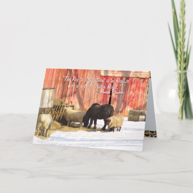 Cartes de Noël de ferme Amish (Devant)