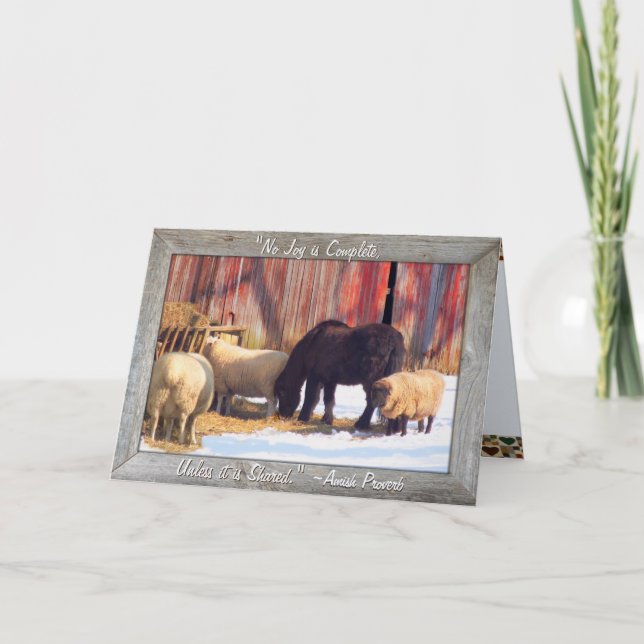 Cartes de Noël de ferme Amish (Devant)