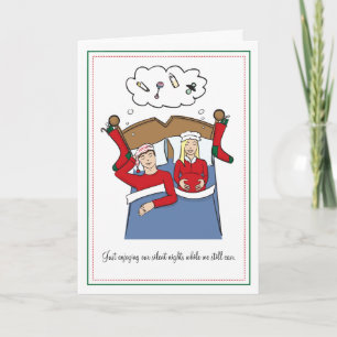 Cartes de Noël de Grossesse - BLONDE Silence Night