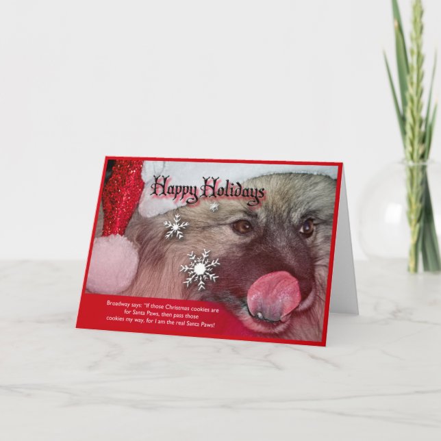 cartes de Noël de keeshond (Devant)