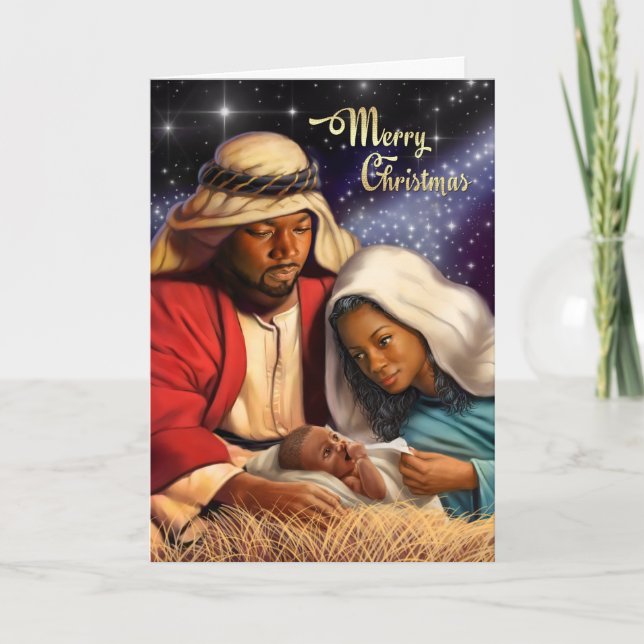 Cartes de Noël de la Sainte Famille Africaine (Devant)