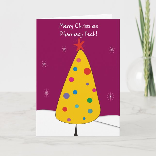 Cartes de Noël de la technologie de la pharmacie # (Devant)