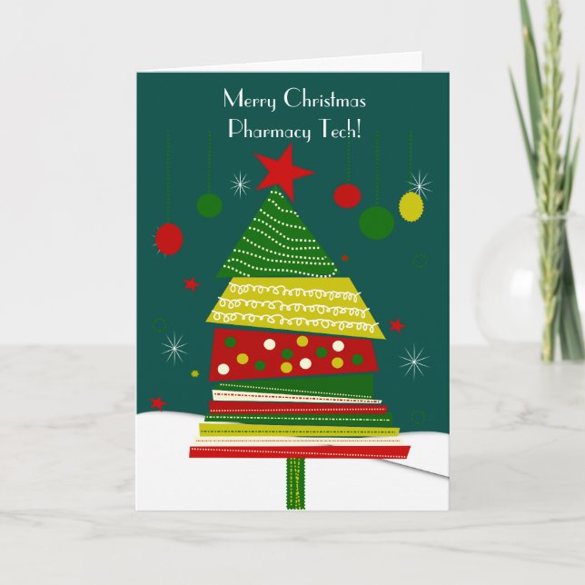 Cartes de Noël de la technologie de la pharmacie # (Devant)