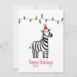 Cartes de Noël de Noël fantaisiste Zebra
