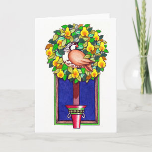 Cartes de Noël de perdrix et de poires