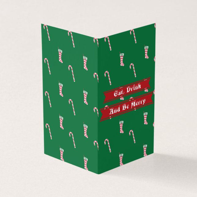 Cartes de Noël de stockage et de Sucre de canne (Outside)