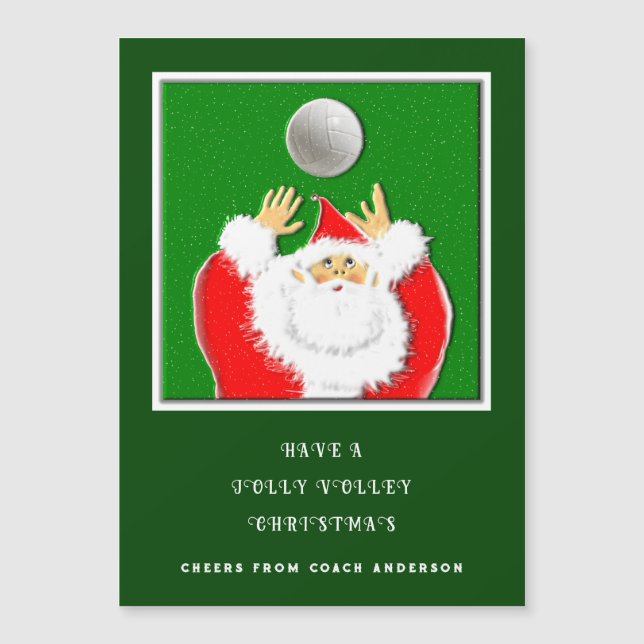 Cartes de Noël de volley-ball (Devant)