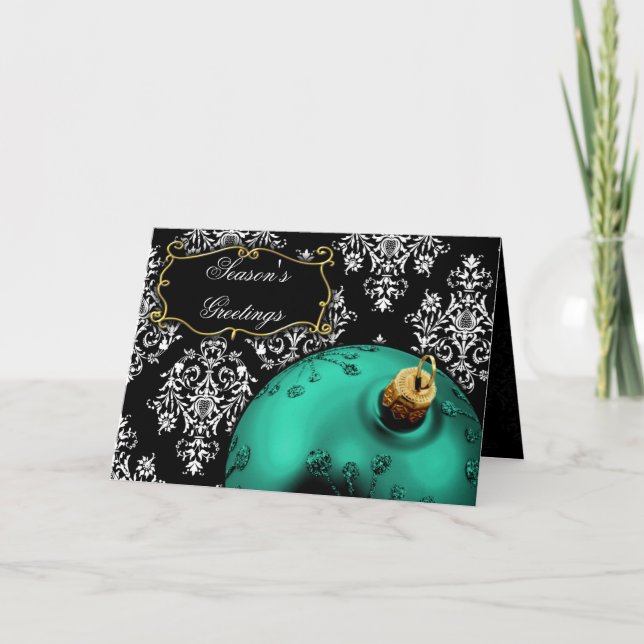 Cartes de Noël d'entreprise aqua (Devant)