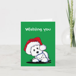 Cartes de Noël des Westie Dog de KiniArt Père Noël