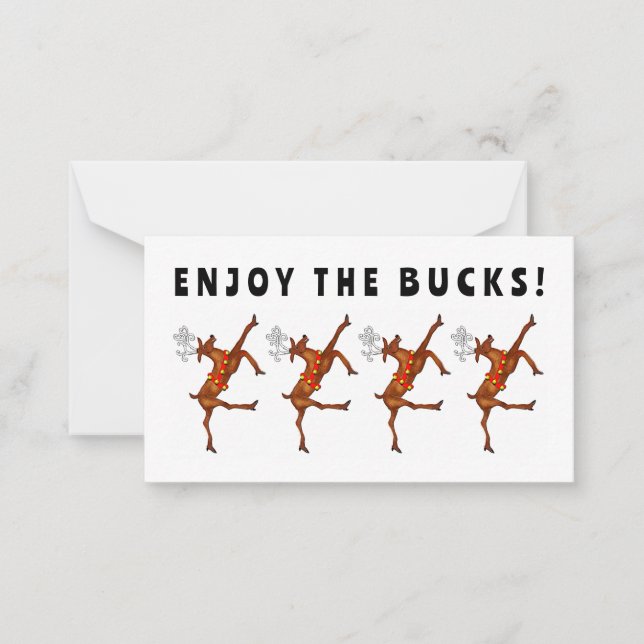 Cartes de Noël drôles de cadeau en espèces pour le (Devant)