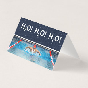 Cartes de Noël drôles de natation