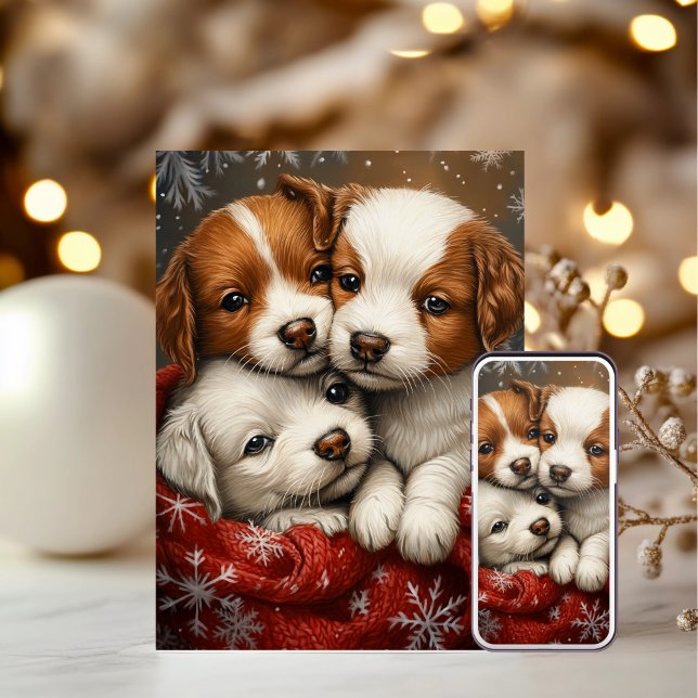 Cartes de Noël du chien mignon (Créateur téléchargé)
