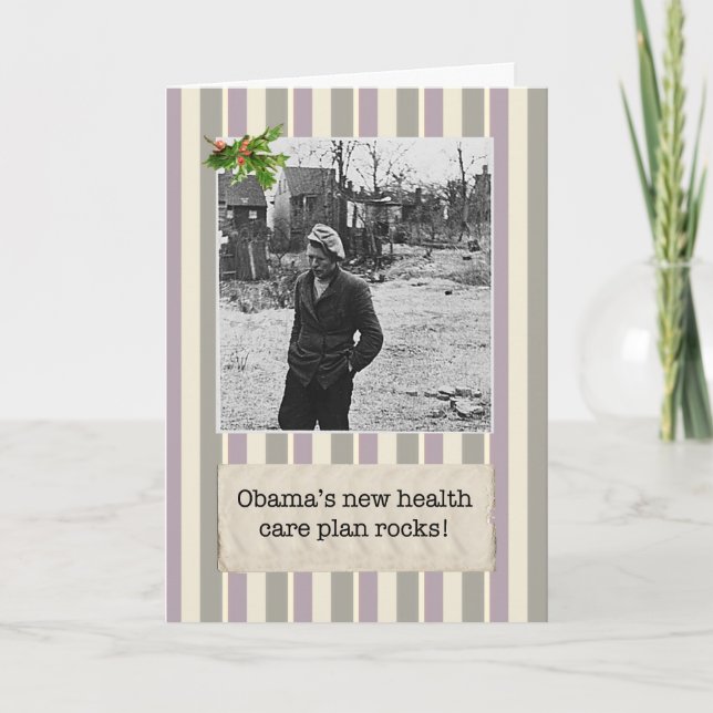 Cartes de Noël du plan de soins de santé d'Obama (Devant)