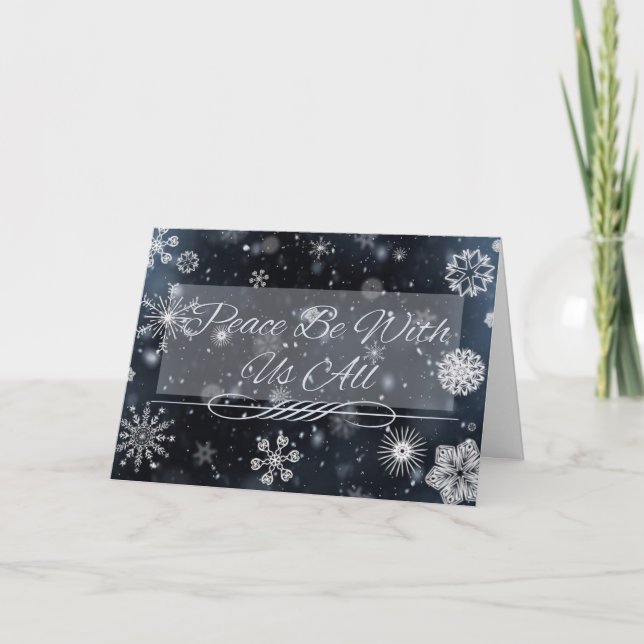 Cartes de Noël flocons de neige (Devant)