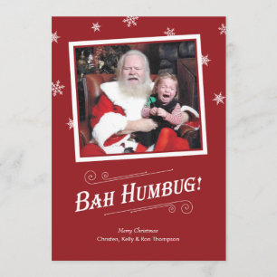 Cartes de Noël fumistes de bébé de Bah