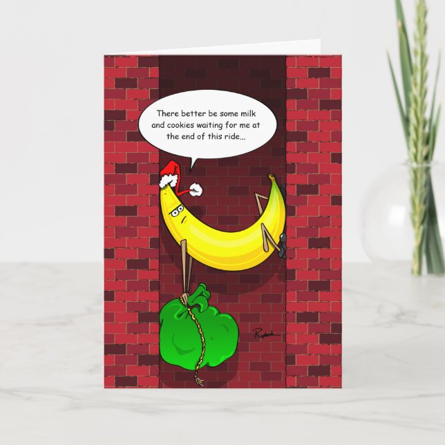 Cartes de Noël Funny Banana | Salutation de vacanc (Devant)