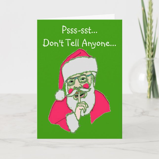 Cartes de Noël Gay—"Le Père Noël tordu" (Devant)