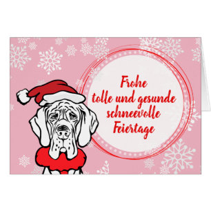 Cartes de Noël Great Dane Pattern