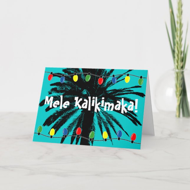 Cartes de Noël hawaïennes | Mele Kalikimaka ! (Devant)