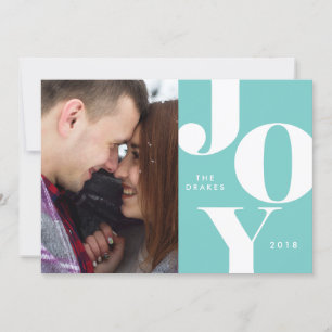 Cartes de Noël JOY avec photo / Fêtes