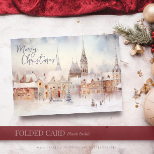 Cartes de Noël, Joyeux paysage hivernal de Noël