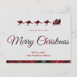 Cartes de Noël Kangourou, Traîneau du Père Noël Au