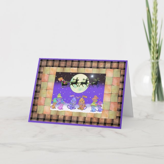 Cartes de Noël Lapin (Devant)